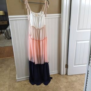 Fanco Color Block Maxi Dress